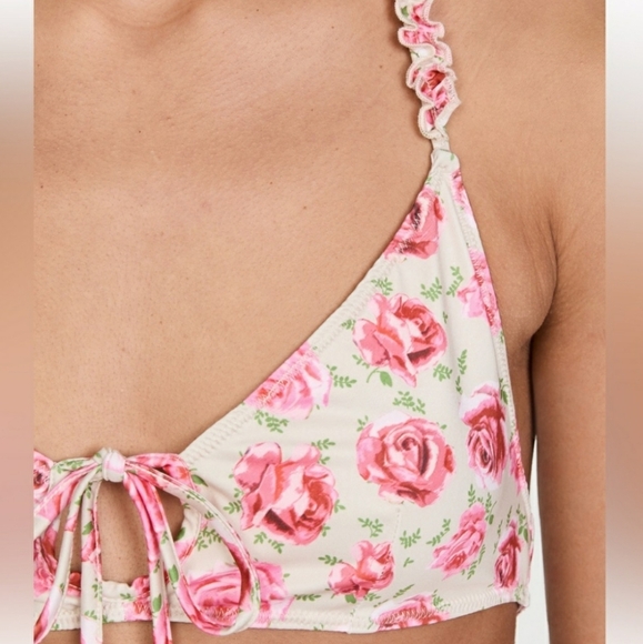 Loveshackfancy Zanda Bikini Set Floral Cherry NEW - Picture 5 of 8